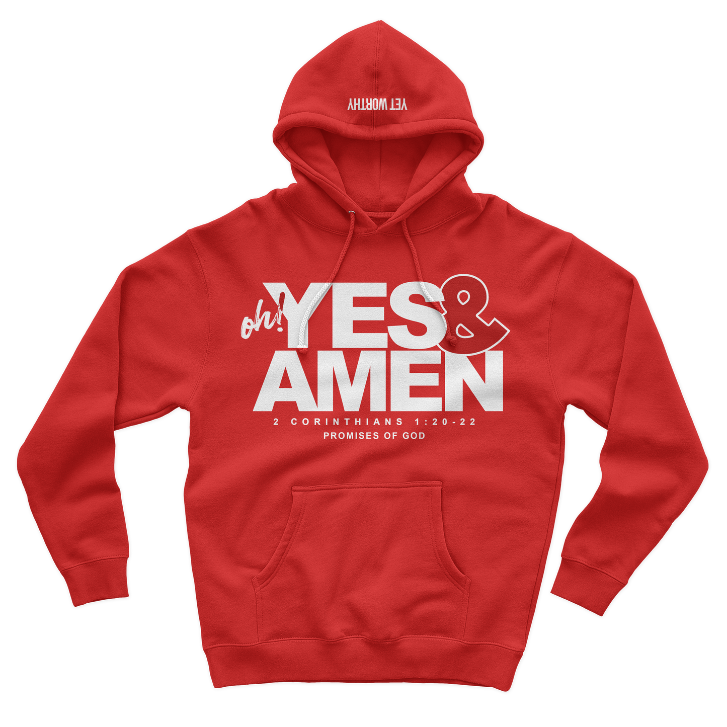 Yes & Amen Hoodie- Red: $30-$50