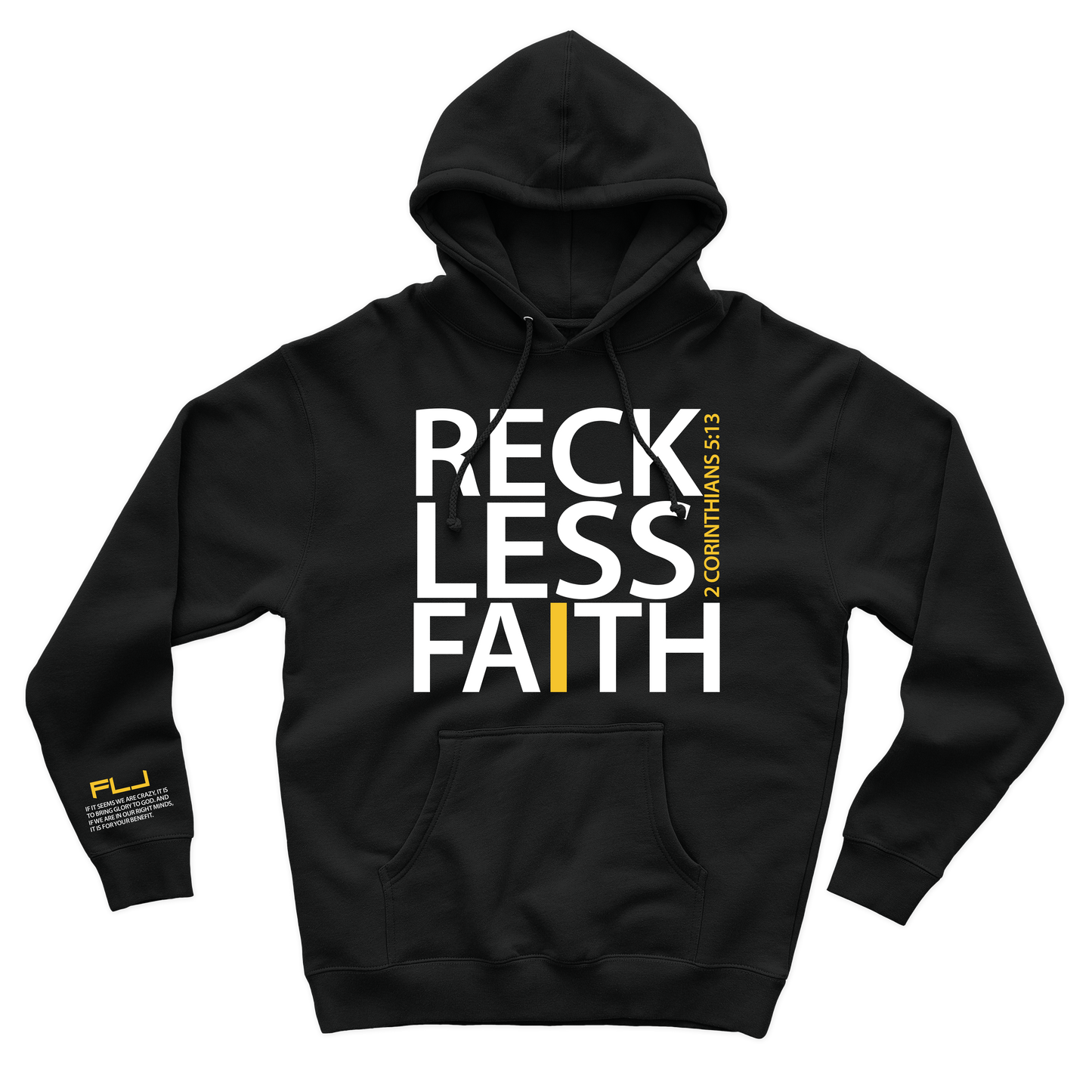 Reckless Faith Hoodie- Black: $30-$50