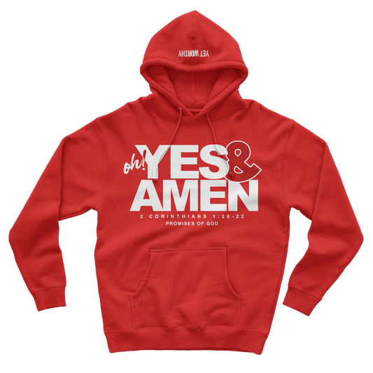 Yes & Amen Hoodie- Red: $30-$50