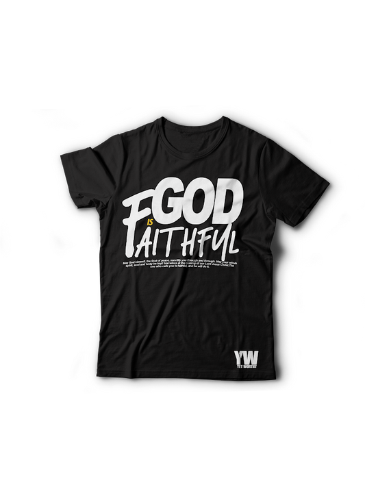 God is Faithful T-Shirt- Black