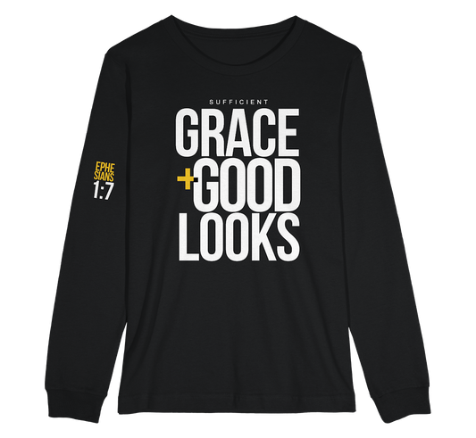 Grace +Good Looks Long Sleeve T-Shirt- Black: $20-$40