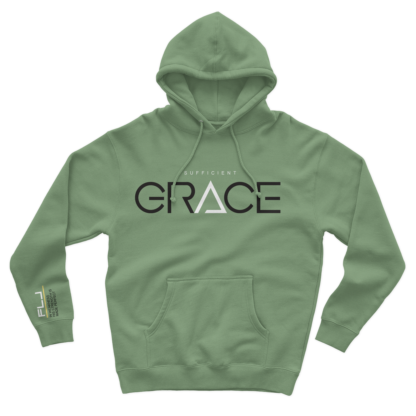 Sufficient Grace Hoodie- Green: $30-$50