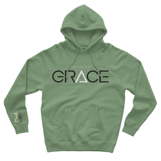 Sufficient Grace Hoodie- Green: $30-$50