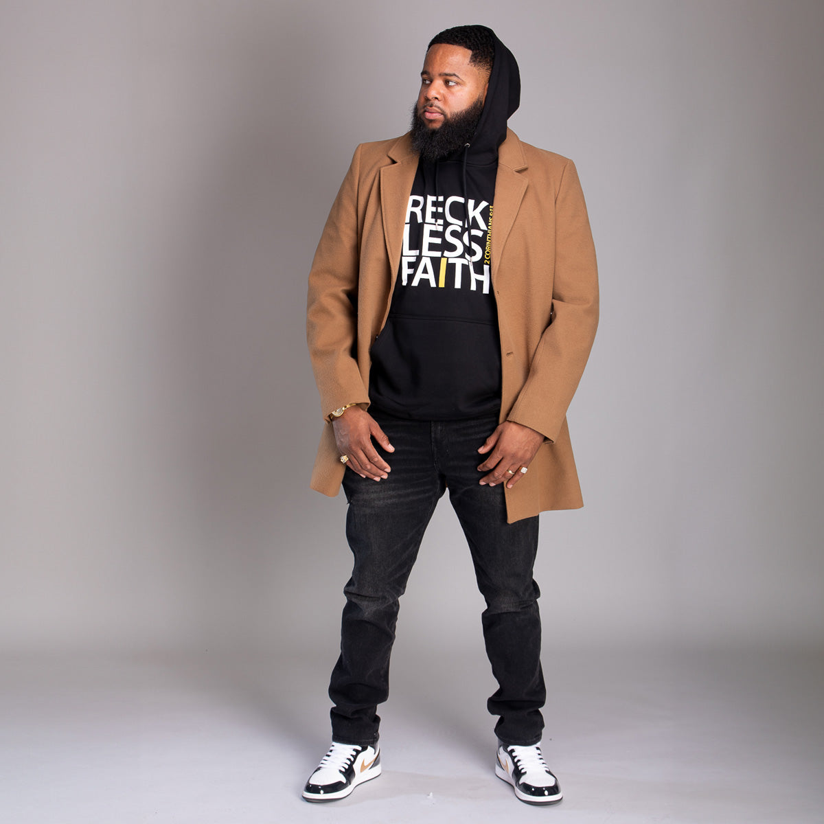 Reckless Faith Hoodie- Black: $30-$50