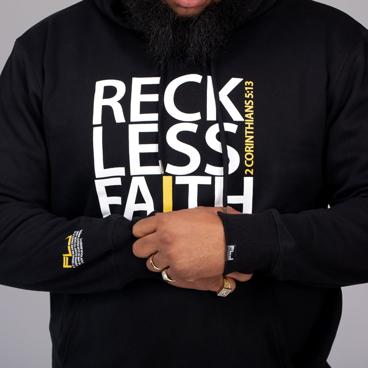 Reckless Faith Hoodie- Black: $30-$50