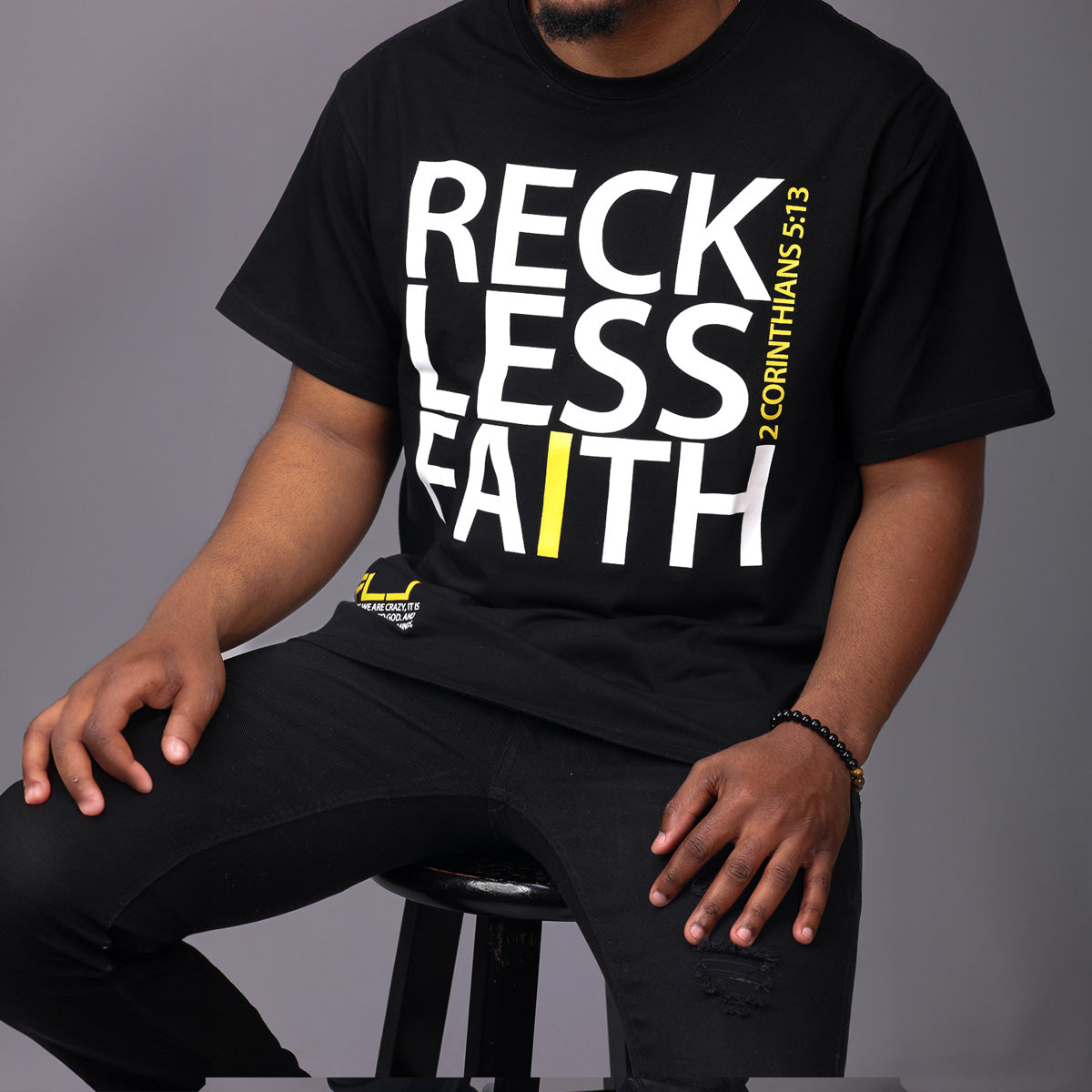 Reckless Faith T-Shirt: $15–$30
