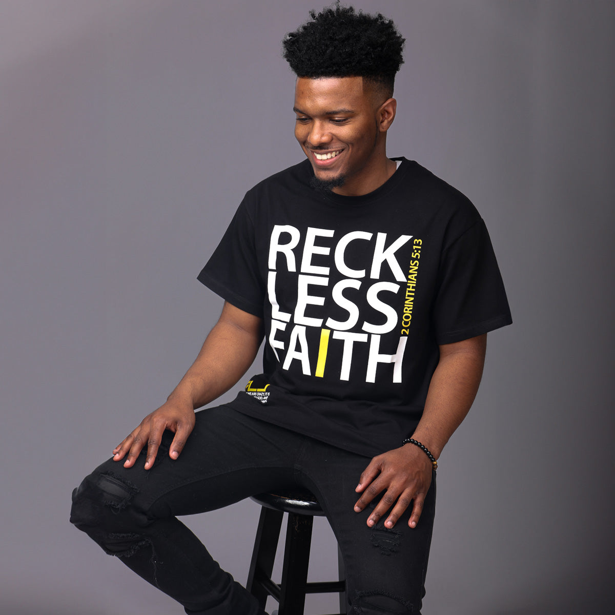 Reckless Faith T-Shirt: $15–$30
