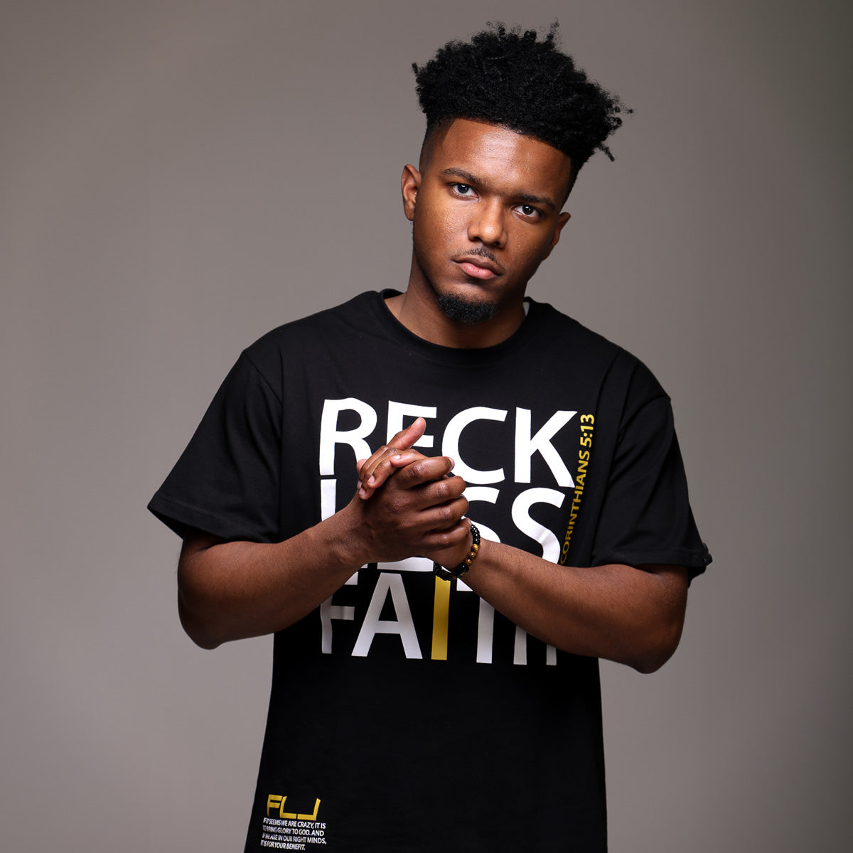 Reckless Faith T-Shirt: $15–$30