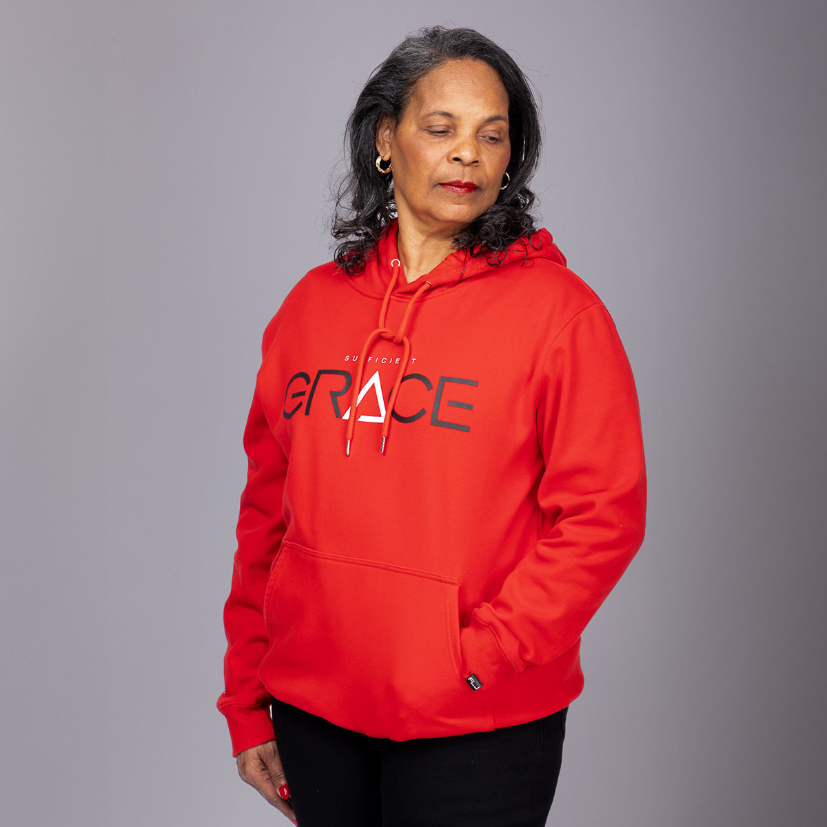 Sufficient Grace Hoodie- Red: $30-$50