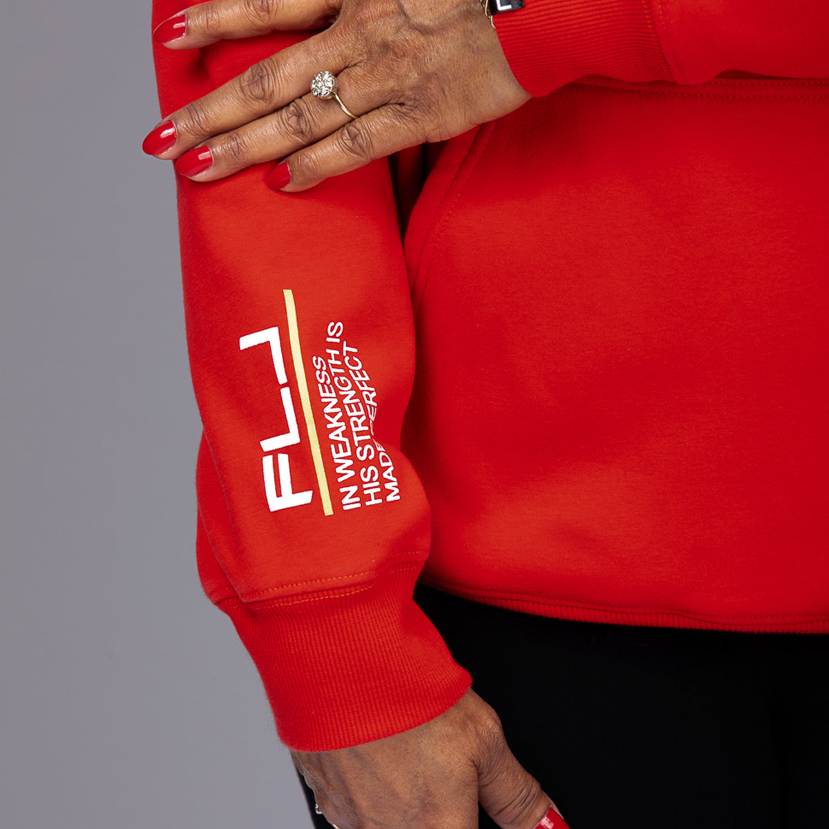 Sufficient Grace Hoodie- Red: $30-$50